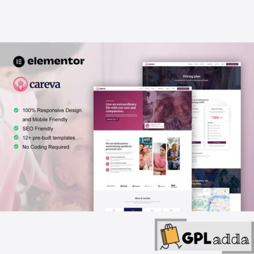 Careva - Senior Care Services Elementor Pro Template Kit
