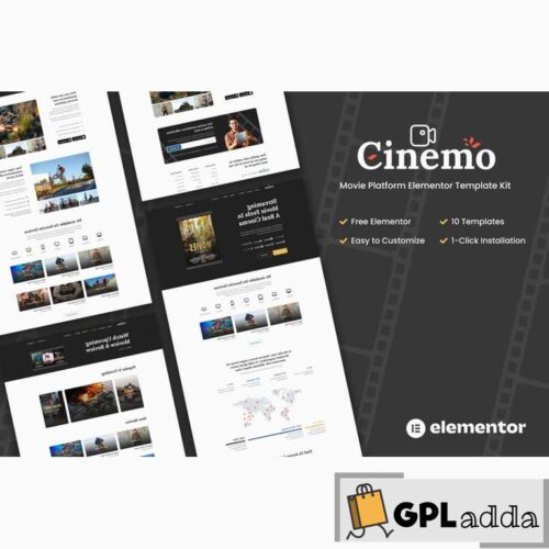 Cinemo - Video Streaming Website Elementor Template Kit