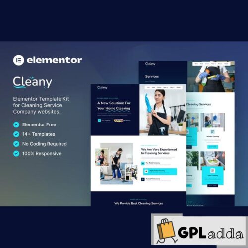Cleany - Cleaning Service Company Elementor Template Kit