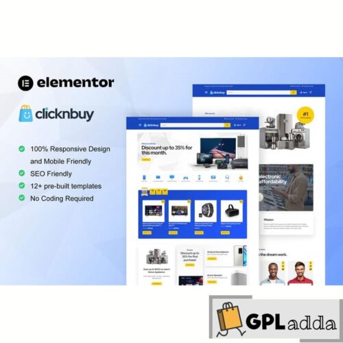 Clicknbuy - WooCommerce Electronic Store Elementor Template Kit