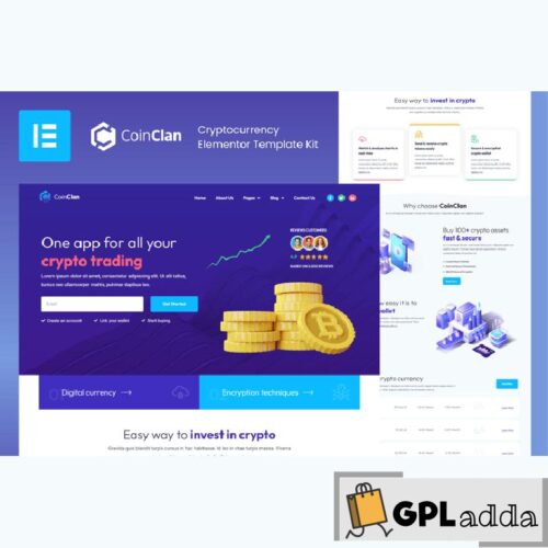 CoinClan - Cryptocurrency Elementor Pro Template Kit