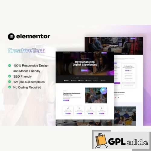 CreativeTech - Digital Marketing Agency Elementor Template Kit