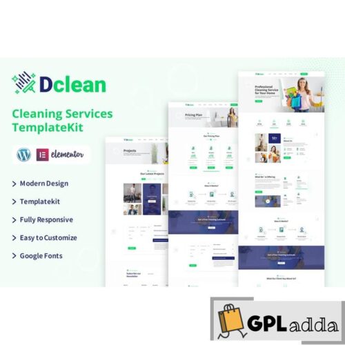 Dclean - Cleaning Services Elementor Template Kit