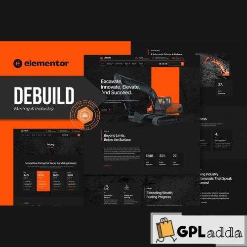 Debuild - Mining & Industry Elementor Pro Template Kit