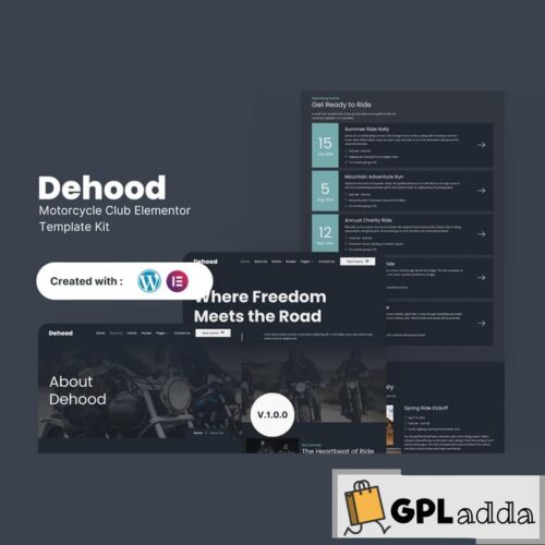 Dehood - Motorcycle Club Elementor Template Kit