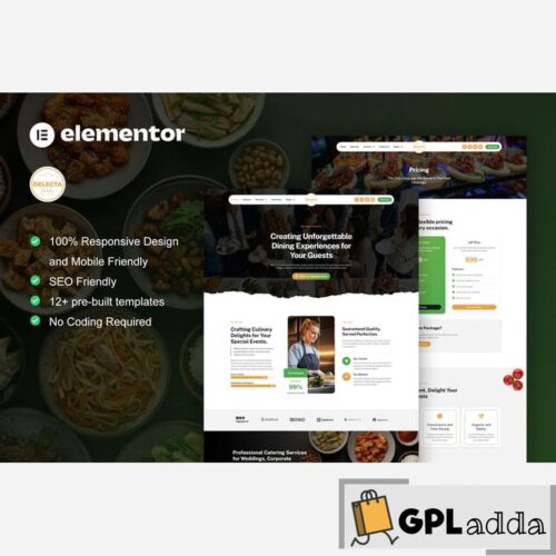 Delecta - Catering Service & Restaurant Elementor Template Kit