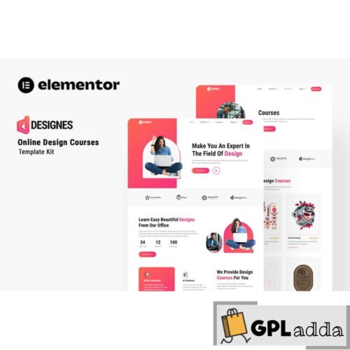 Designes - Online Design Course Elementor Template Kit