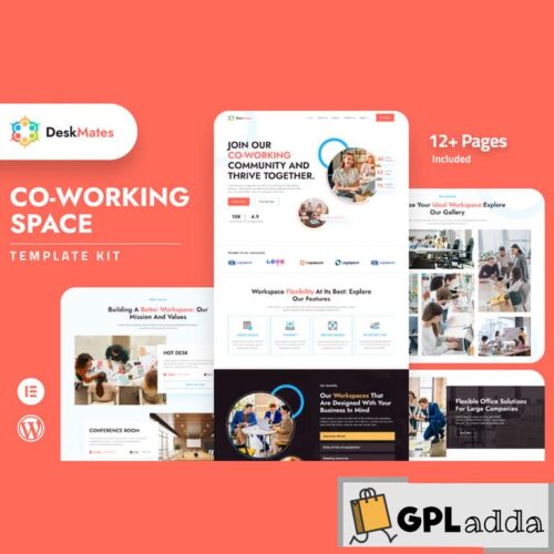 Deskmates - Coworking Space Elementor Template Kit