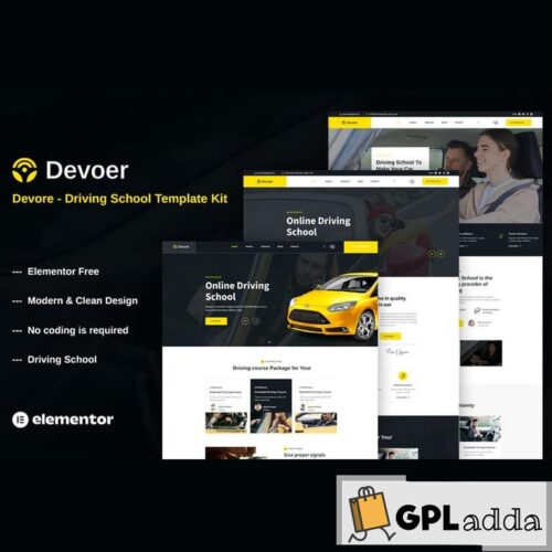 Devore - Driving School Elementor Template Kit