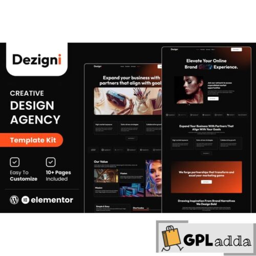 Dezigni - Creative Design Agency & Portfolio Elementor Template Kit
