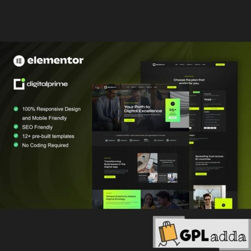 DigitalPrime - Digital Agency Elementor Template Kit
