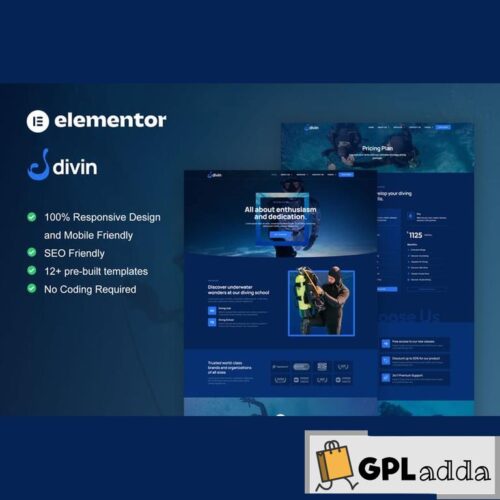 Divin - Diving Club Elementor ProTemplate Kit