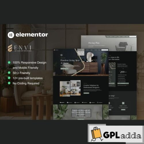 Envi - Interior Design & Architecture Elementor Template Kit