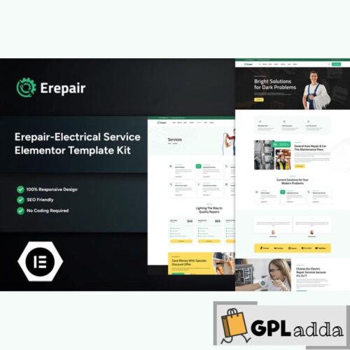 Erepair - Electrical Service Elementor Template Kit