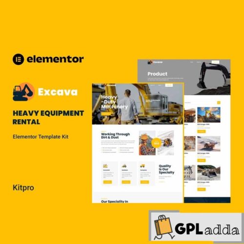 Excava - Heavy Equipment Rental Elementor Template Kit