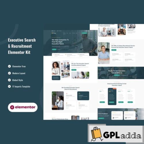 Exuta - Executive Search & Recruitment Service Elementor Template Kit