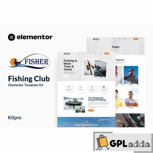 Fisher - Fishing Club Elementor Template Kit
