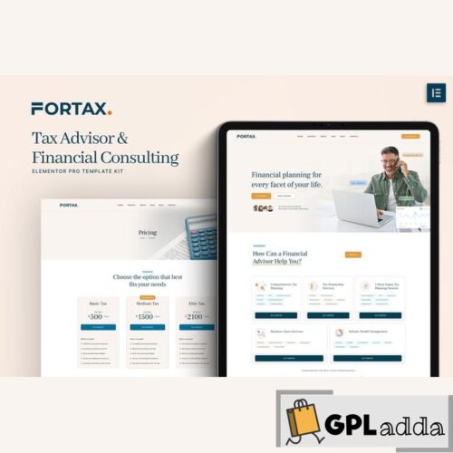 Fortax - Tax Advisor & Financial Consulting Elementor Template Kit
