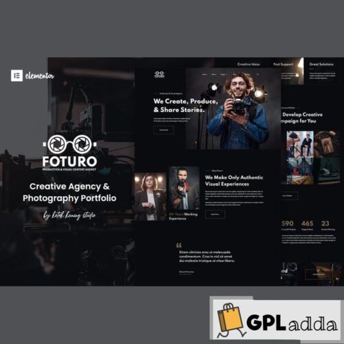 Foturo - Photography Portfolio & Creative Agency Elementor Template Kit