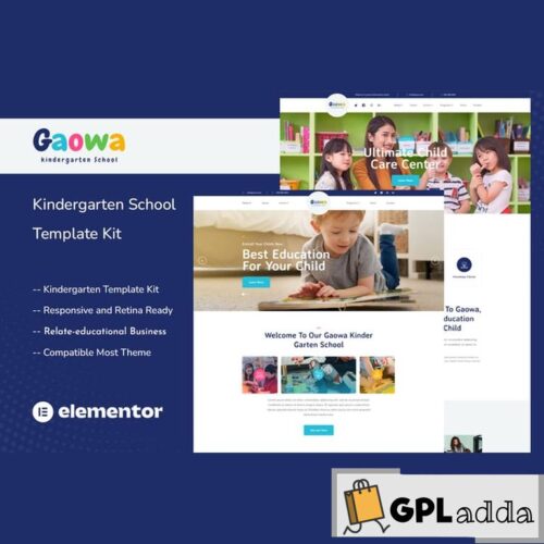 Gaowa - Kindergarten School Elementor Template Kit
