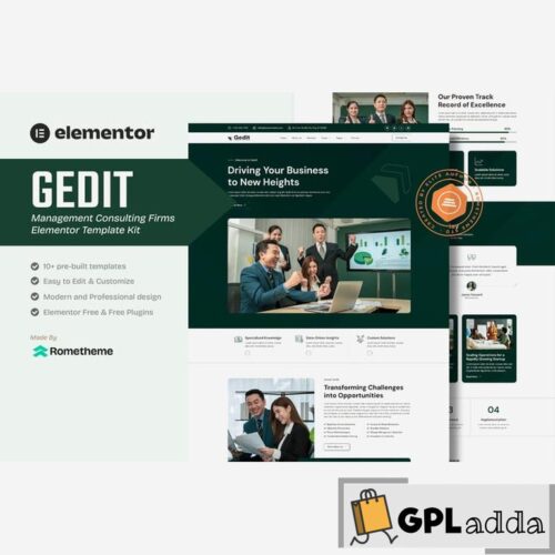 Gedit - Management Consulting Firms Elementor Template Kit