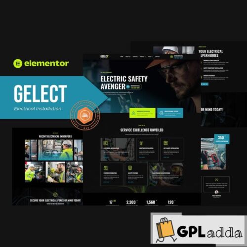 Gelect - Electrical Installation & Maintenance Elementor Template Kit