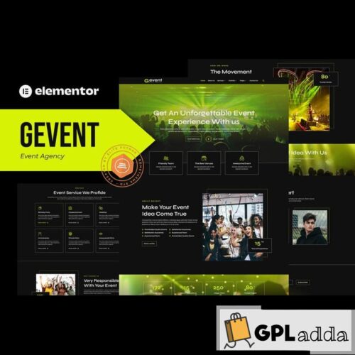 Gevent - Event Agency Elementor Template Kit