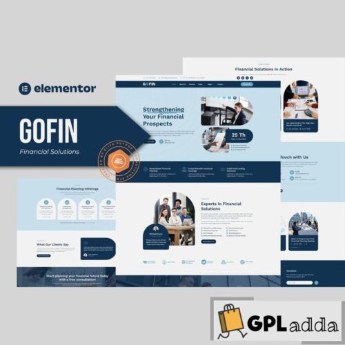 Gofin - Financial Solutions Elementor Template Kit