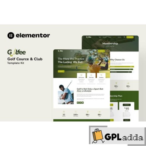 Golfee - Golf Course & Club Elementor Template Kit