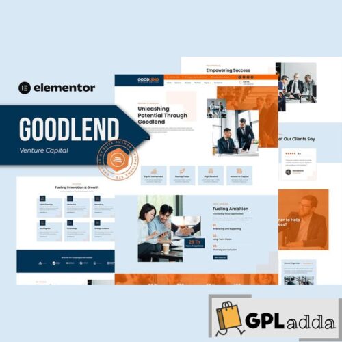 Goodlend - Venture Capital & Investment Elementor Template Kit