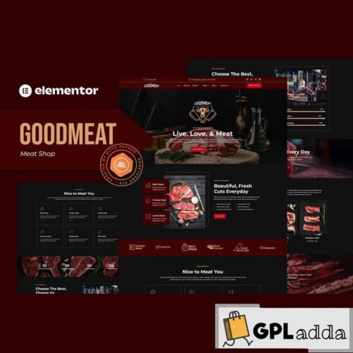 Goodmeat - Meat Shop & Butcher Elementor Template Kit