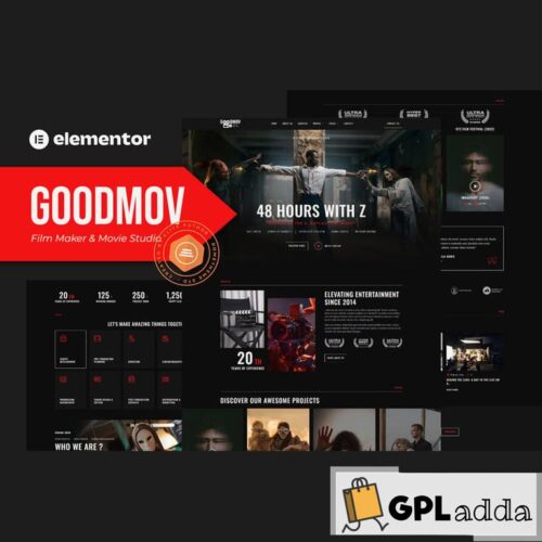 Goodmov - Film Maker & Movie Studio Elementor Template Kit