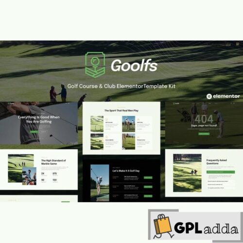 Goolfs - Golf Course & Club Elementor Template Kit