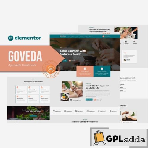 Goveda - Ayurveda Treatment Elementor Template Kit (1)