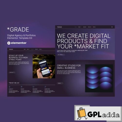 Grade - Creative Agency & Portfolios Elementor Template Kit