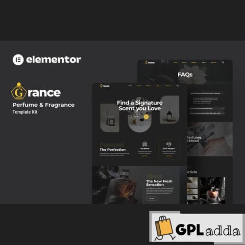 Grance - Perfume & Fragrance Elementor Template Kit