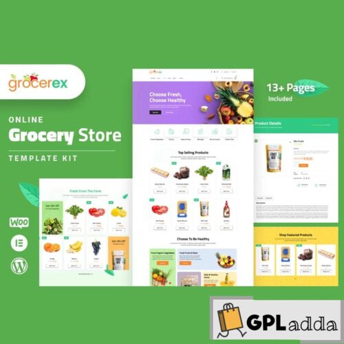 Grocerex - Grocery Store Elementor Pro Template Kit