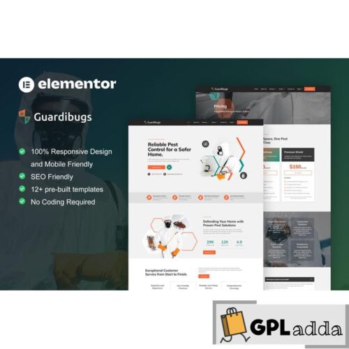 Guardibugs - Pest Control Service Elementor Pro Template Kit