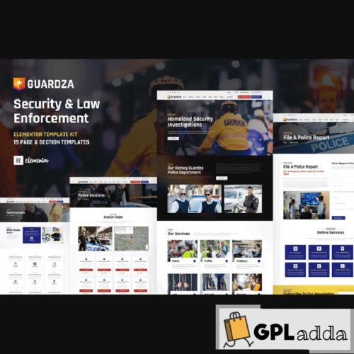 Guardza - Security & Law Enforcement Elementor Template Kit