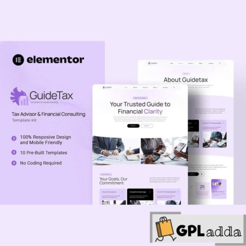 GuideTax - Tax Advisor & Financial Colsulting Elementor Template Kit