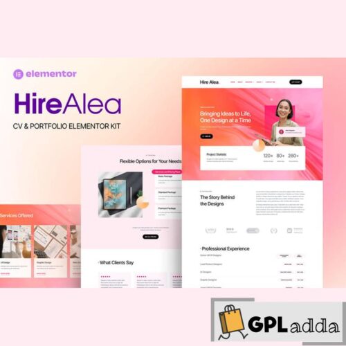 HireAlea - Personal CV Elementor Template Kit