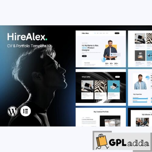 HireAlex - CV & Portfolio Elementor Template Kit