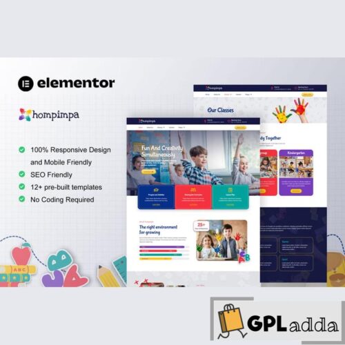 Hompimpa - Kindergarten & Child Care Elementor Template Kit