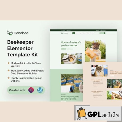 Honebee - Beekeeper Elementor Template Kit