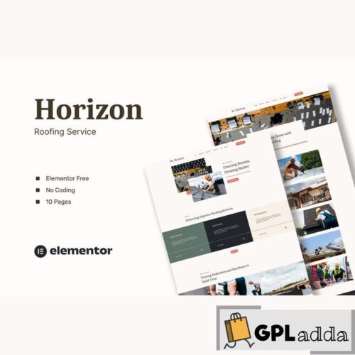 Horizon - Roofing Service Elementor Template Kits