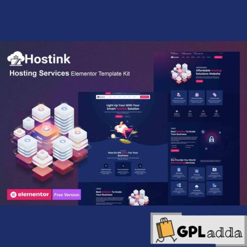 Hostink - Hosting Services Elementor Template Kit