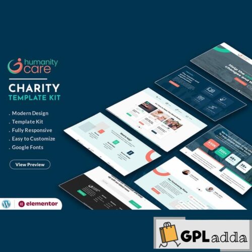 Humanity Care - Nonprofit Charity & Donation Elementor Template