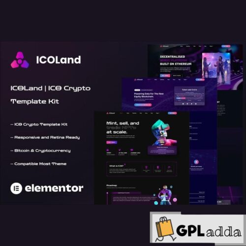 ICOLand - NFT Cryptocurrency Elementor Template Kit