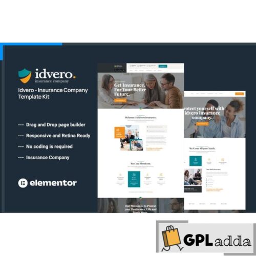 Idvero - Insurance Company Elementor Template Kit