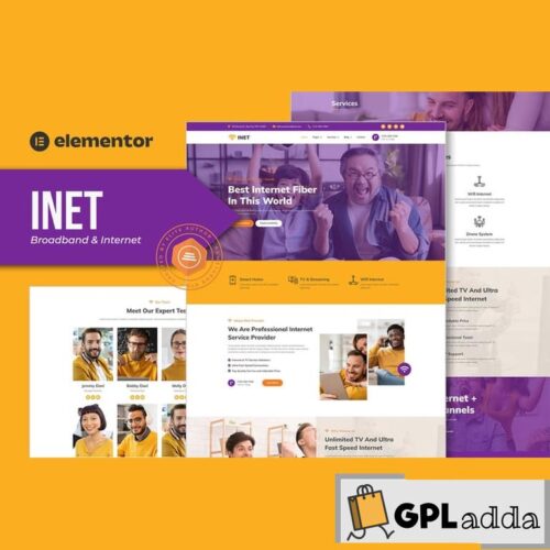 Inet - Broadband & Internet Service Provider Elementor Pro Template Kit